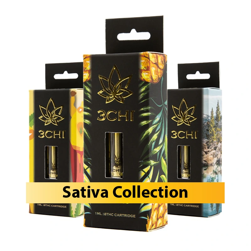 3CHI Delta 8 THC Vape Cartridges (CDT) Sativa Collection