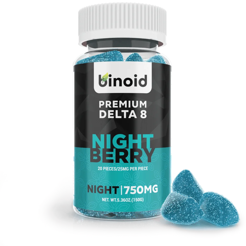 Binoid Premium Delta 8 Gummies Night Berry Flavor