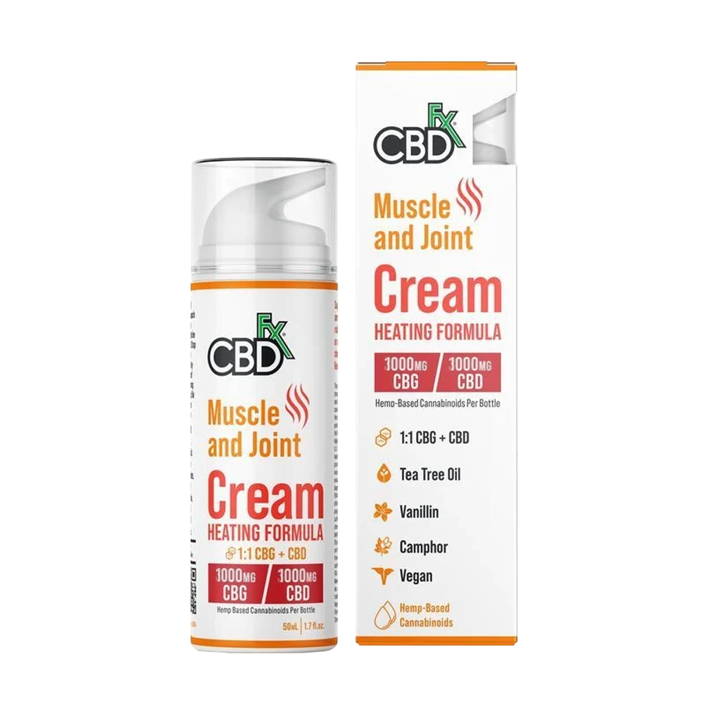 CBG + CBD Lotion for Muscle & Joint: Heating Formula 1:1 Ratio