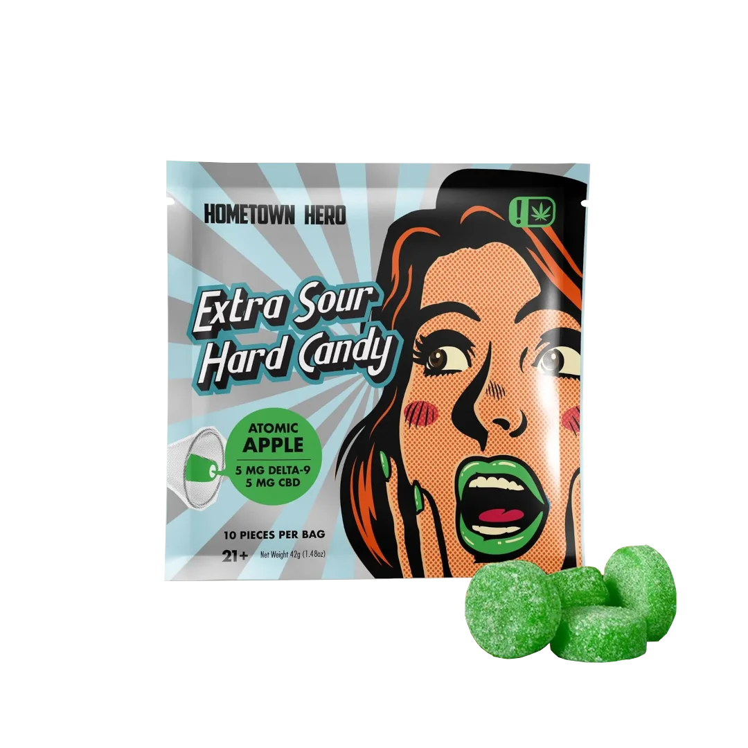 Delta 9 THC Sour Hard Candy 5mg (10ct Bag)